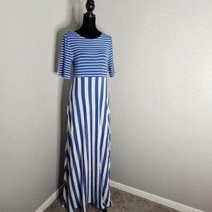 Matilda Jane Maxi Dress Womens Size Small Blue Striped Dress Out Of The Blue